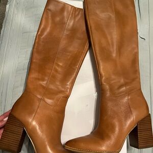 Nine West Brown Leather Heeled Boots